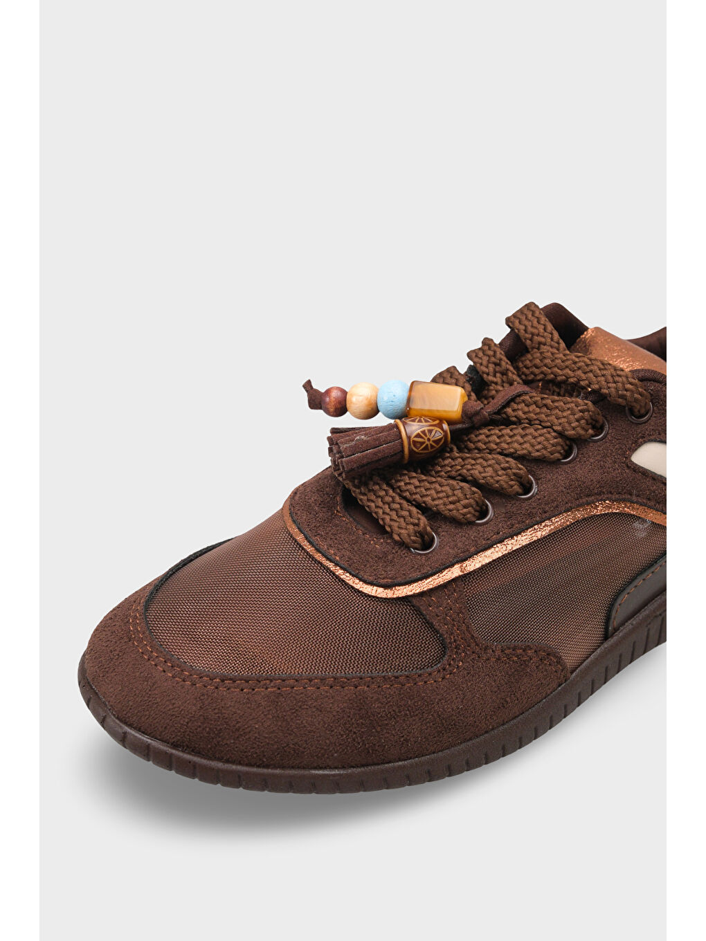 Kahverengi Kadın Sneaker Spor Ayakkabı-2