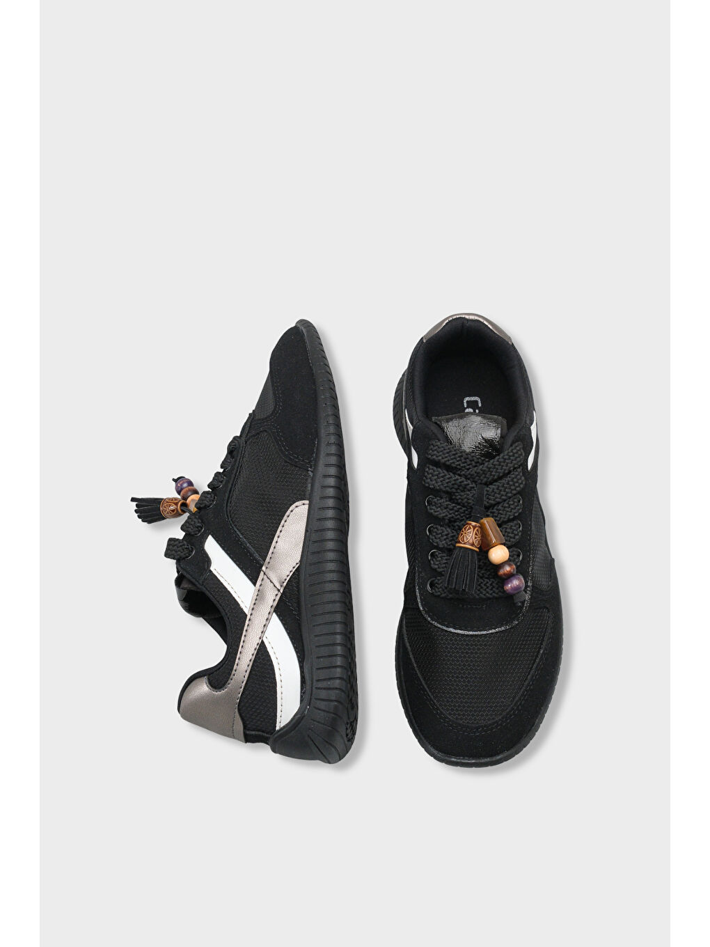 Siyah Kadın Sneaker Spor Ayakkabı-4