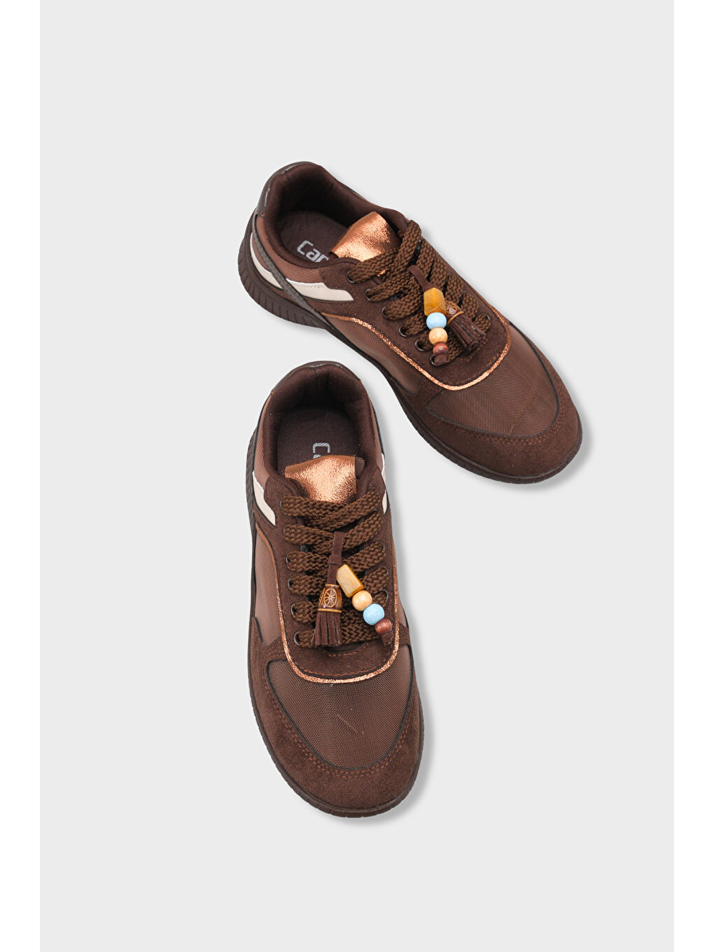 Kahverengi Kadın Sneaker Spor Ayakkabı-5
