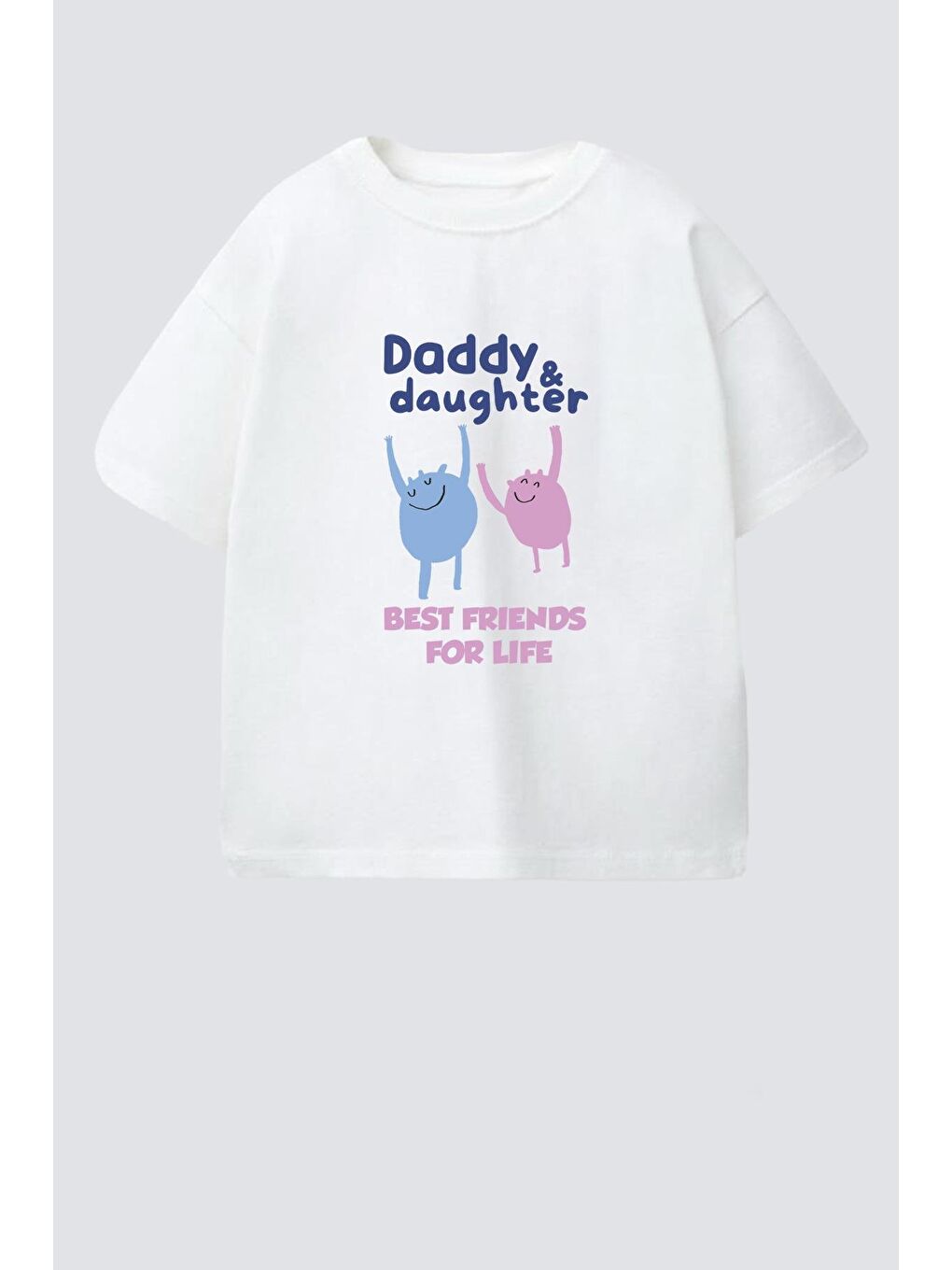 Ekru Kız Çocuk Bisiklet Yaka Baskılı Tshirt