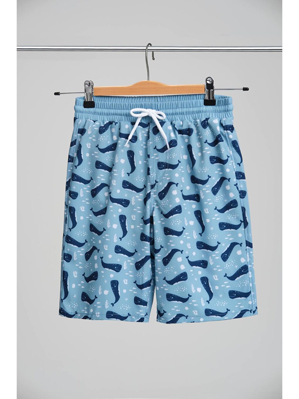 Balina Desenli Lacivert Erkek Çocuk Havuz Ve Deniz Şortu 2991