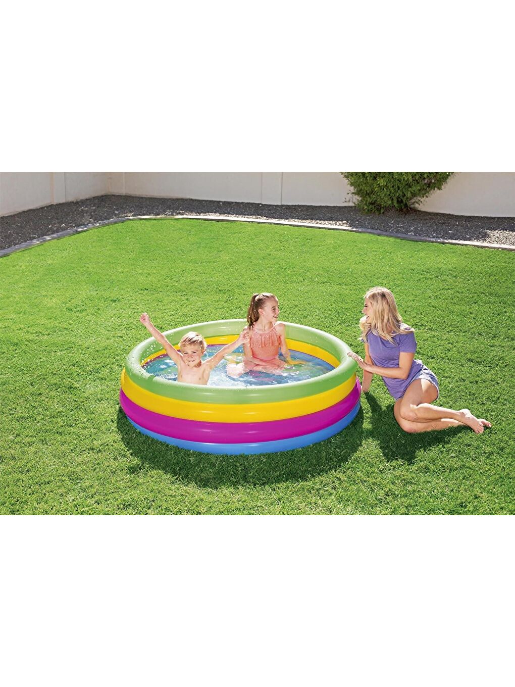 51117 Renkli 4 Halkalı Şişme Havuz 157x46 cm GKO-1