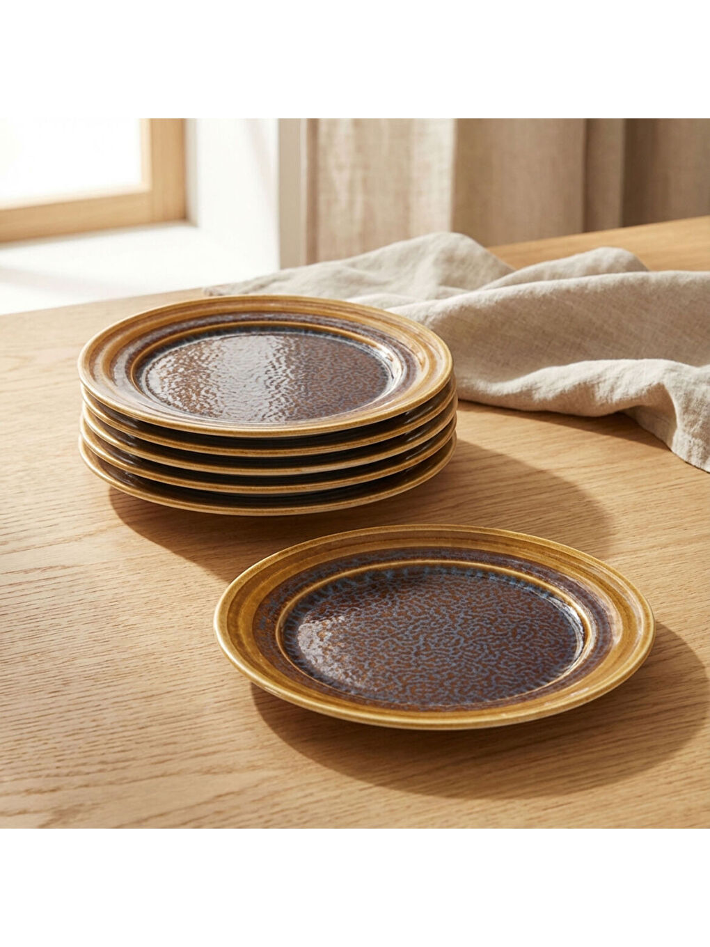 Ekru Valeron 6 Adet 27 Cm Servis Tabağı Reaktif Saura 137-2