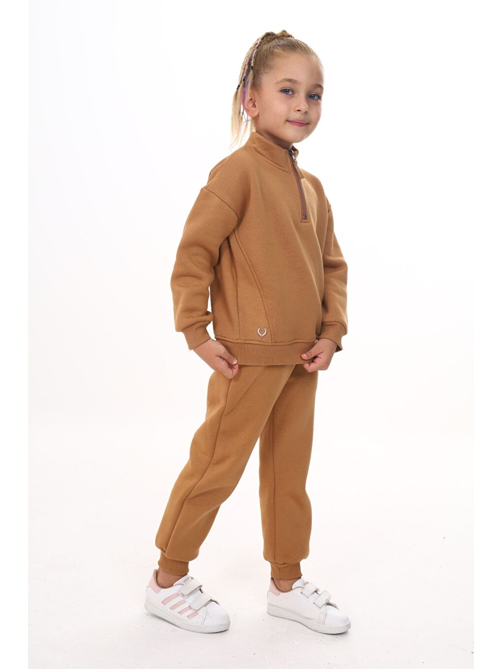 Kahverengi Kız Çocuk Eşofman Takım-1
