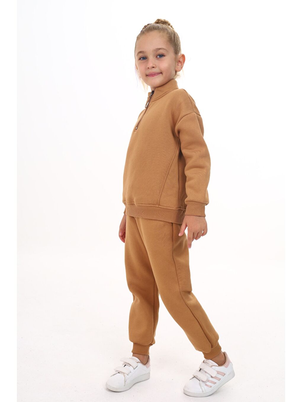 Kahverengi Kız Çocuk Eşofman Takım-3