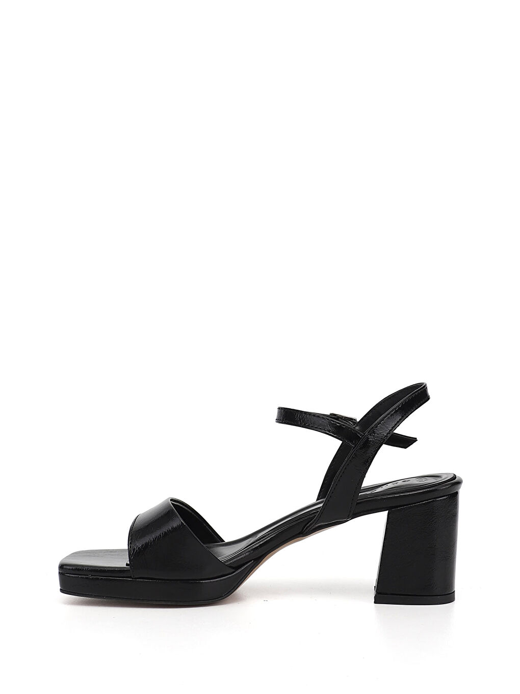 Siyah Kadın SİYAH Bilekten Bağlı Platform Topuklu Sandalet-4