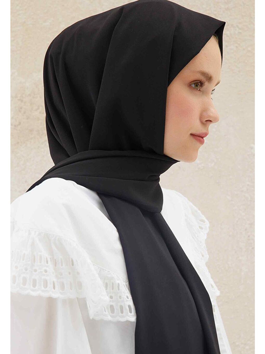 Medine İpeği Şal Siyah-2