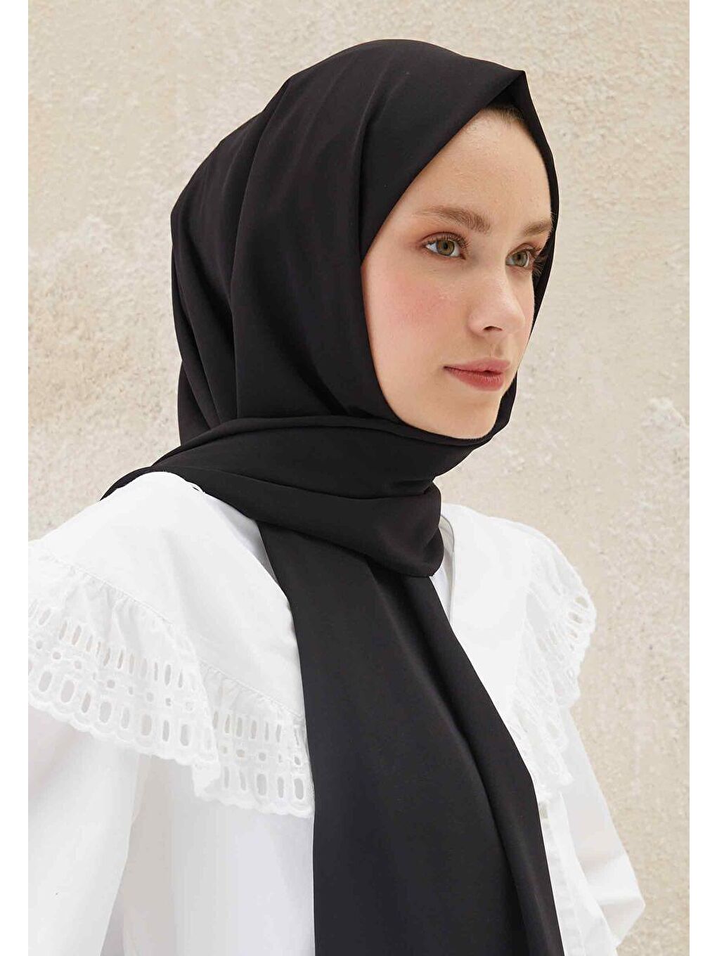 Medine İpeği Şal Siyah-3