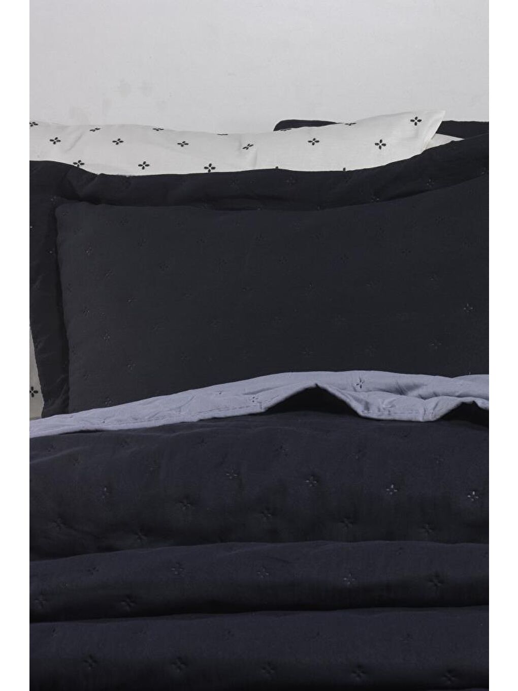 Washed Soft Çift Taraflı 6 Parça Çeyiz Seti Antrasit-2