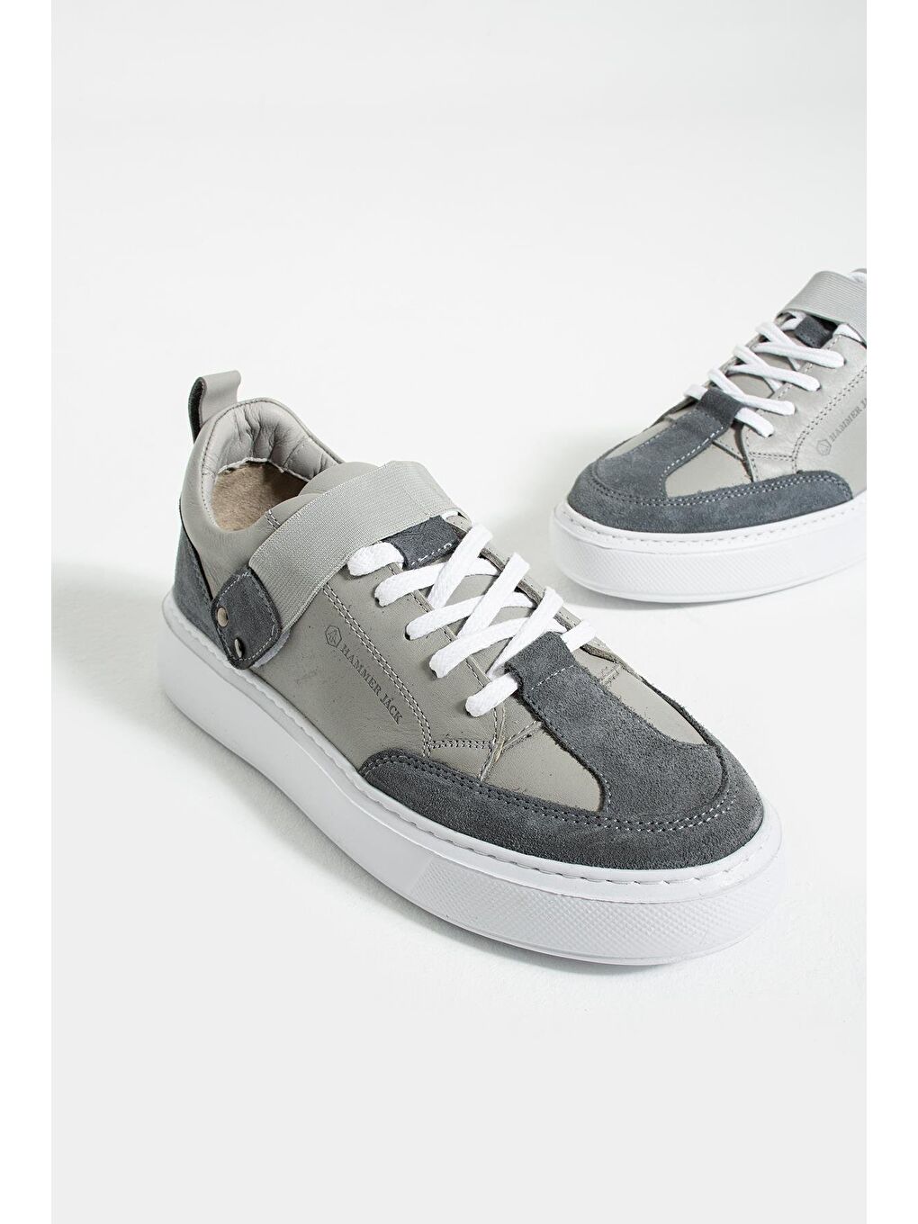 Bonde Hakiki Deri Gri Kadın Ayakkabı-3