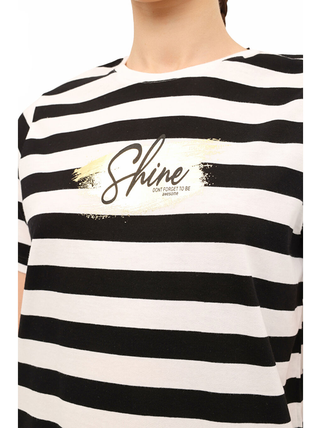 WL CLIFF 11BT205 5FX Siyah Kadın Kısa Kol T-Shirt-3