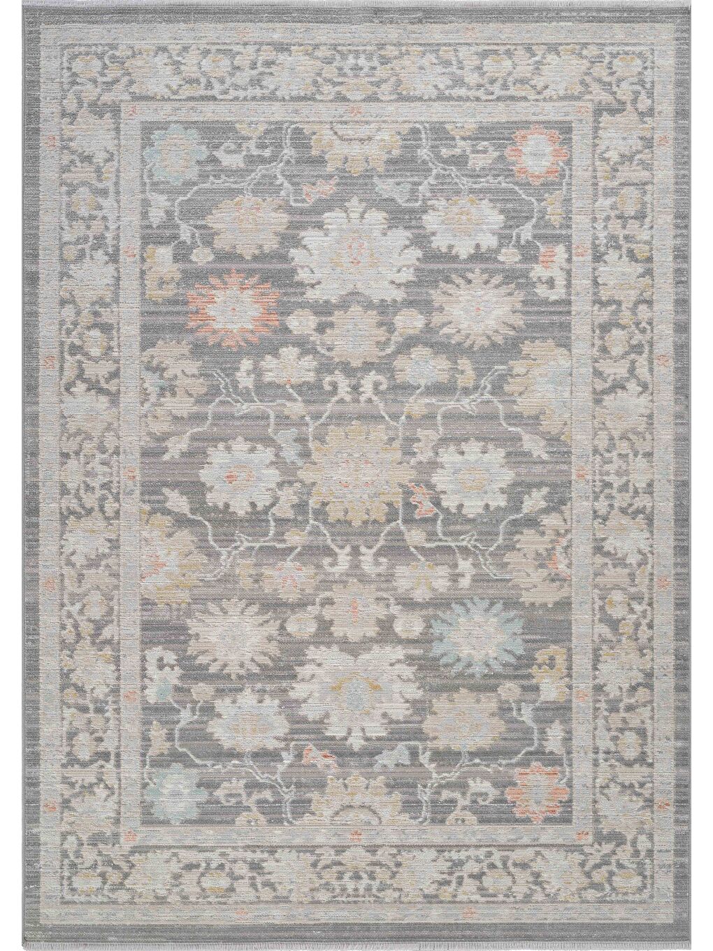 Konfor Halı Rustik 2223 Klasik Vintage Salon Gri Country Mutfak Halısı Tozumaz Yumuşak Makine Halısı-160x230 - 4