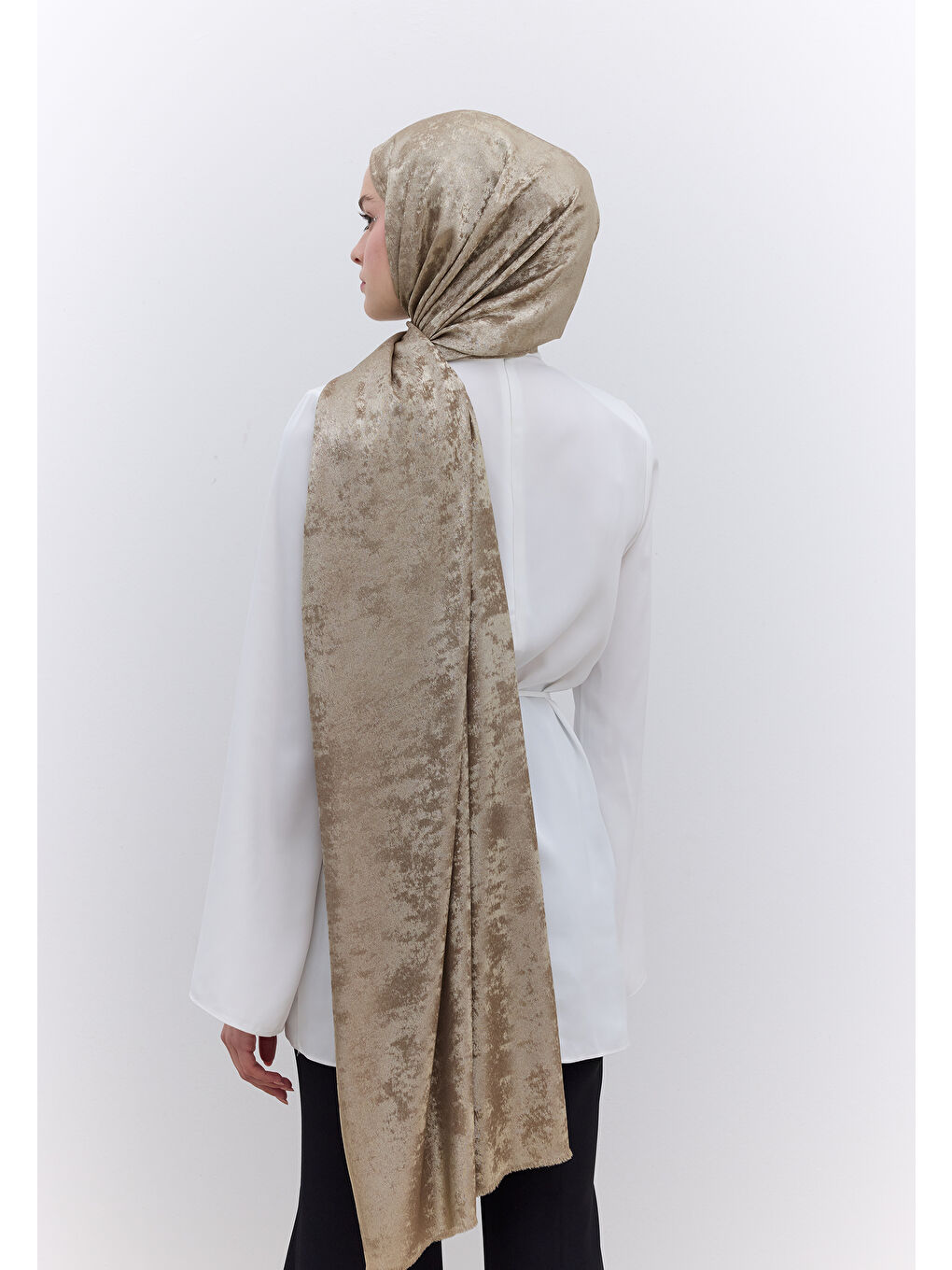 Sarı Luxury Shine Şal Gold-3