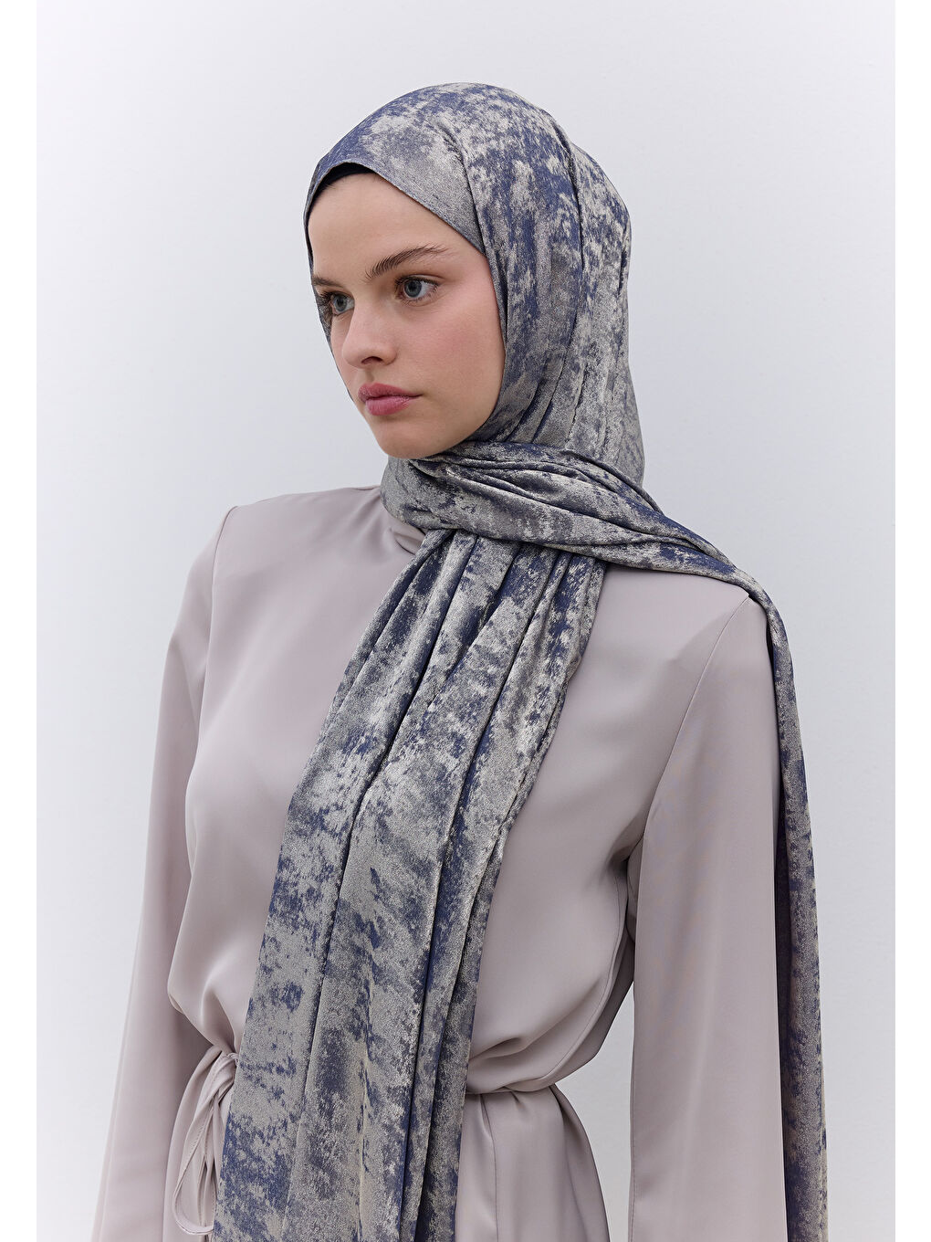 Luxury Shine Şal İndigo-1