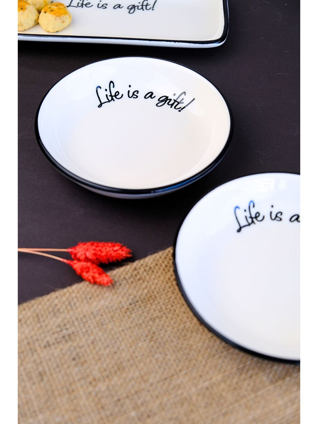 Beyaz Motto Gift Tabak 240cc 2 li 15x15x2cm