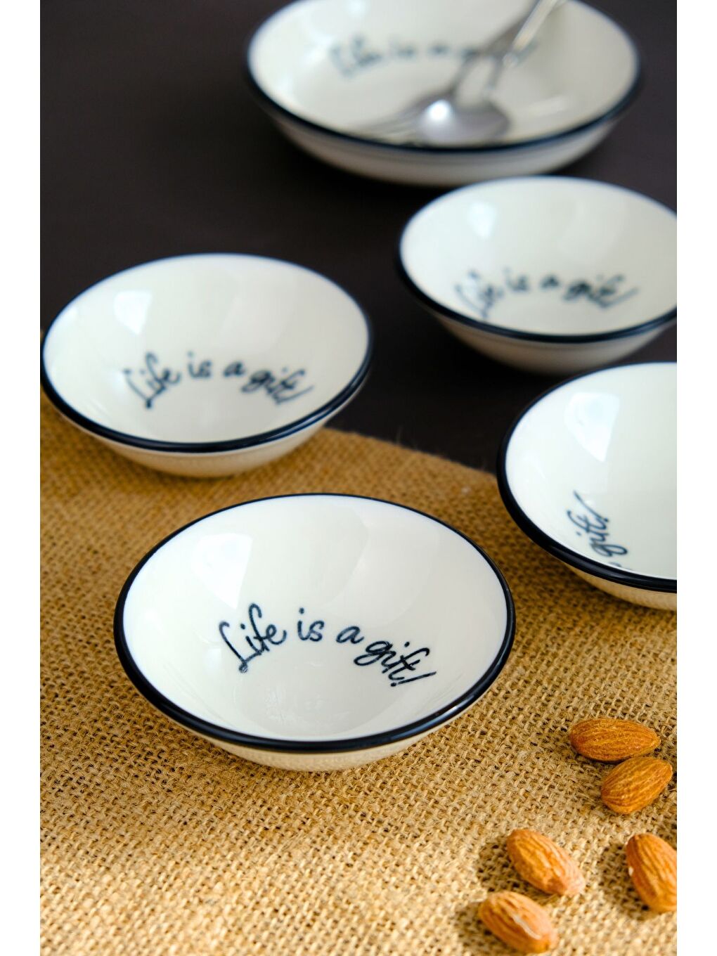 Beyaz Motto Gift Mini Kase 90cc 4 lü 10x10x3cm-1