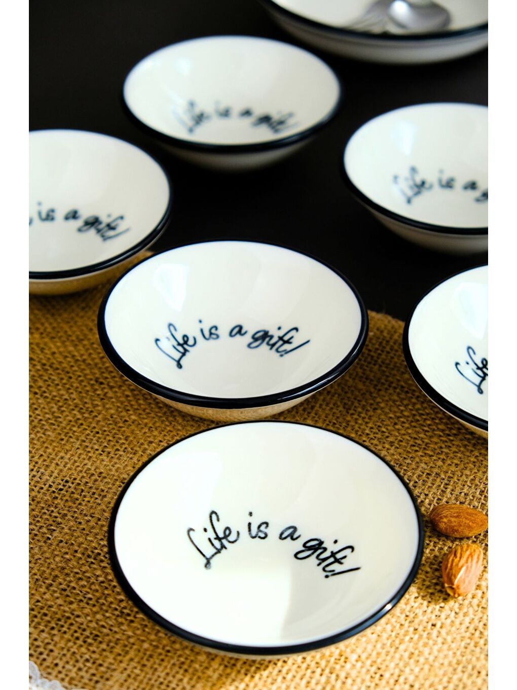 Beyaz Motto Gift Mini Kase 90cc 6 lı 10x10x3cm-2