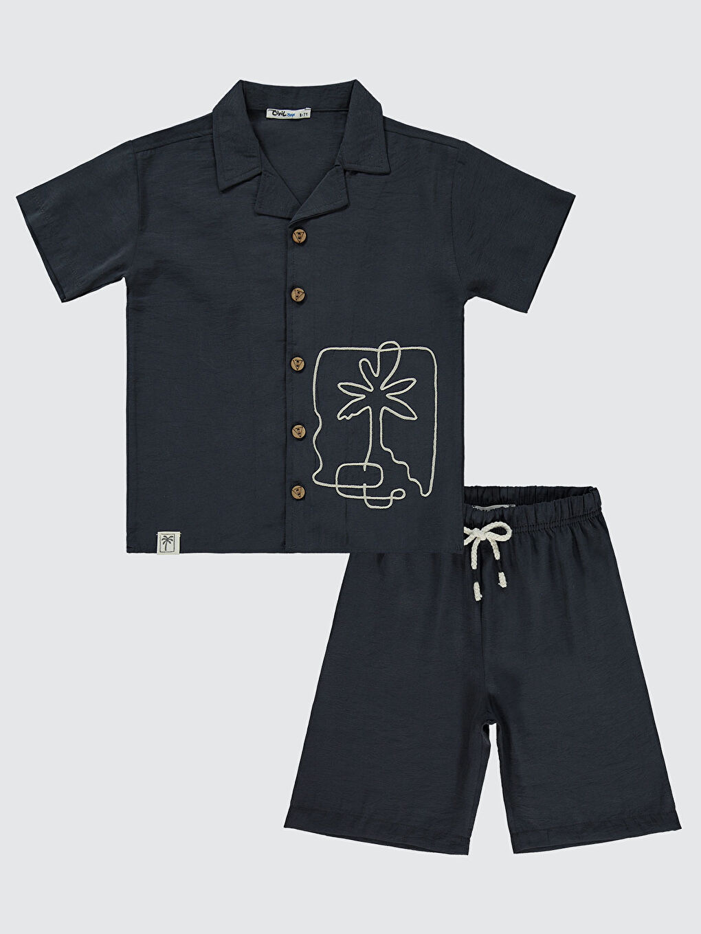 Gri Boys Erkek Çocuk Takım 6-9 Yaş Füme