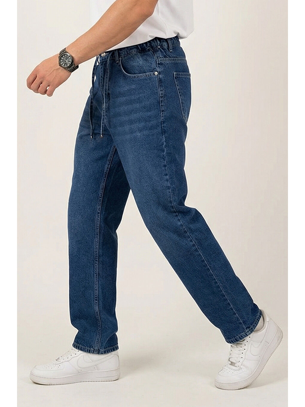 Erkek Rahat Kesim Baggy Jean Pantolon 30075 - Lacivert-1