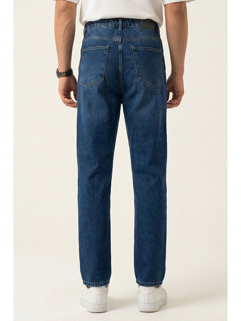 Erkek Rahat Kesim Baggy Jean Pantolon 30075 - Lacivert-4