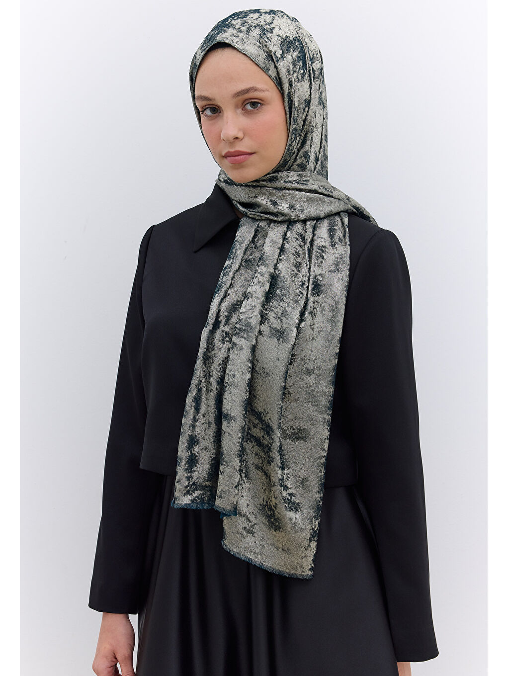 Bej Luxury Shine Şal Zümrüt-1