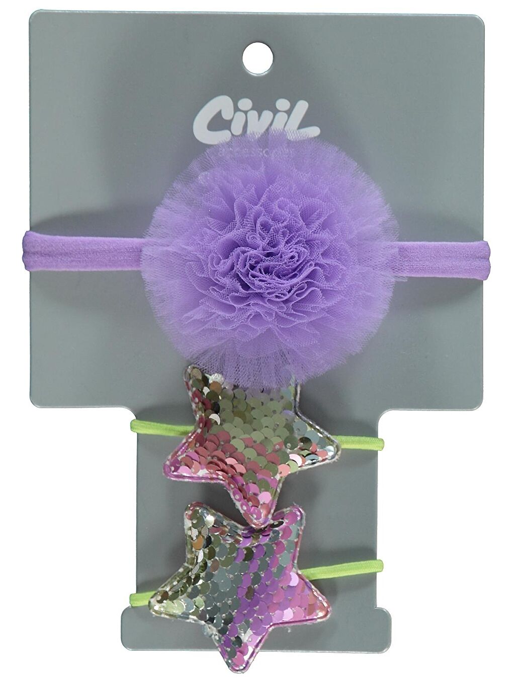 Kız Çocuk Saç Bandı Seti Mor