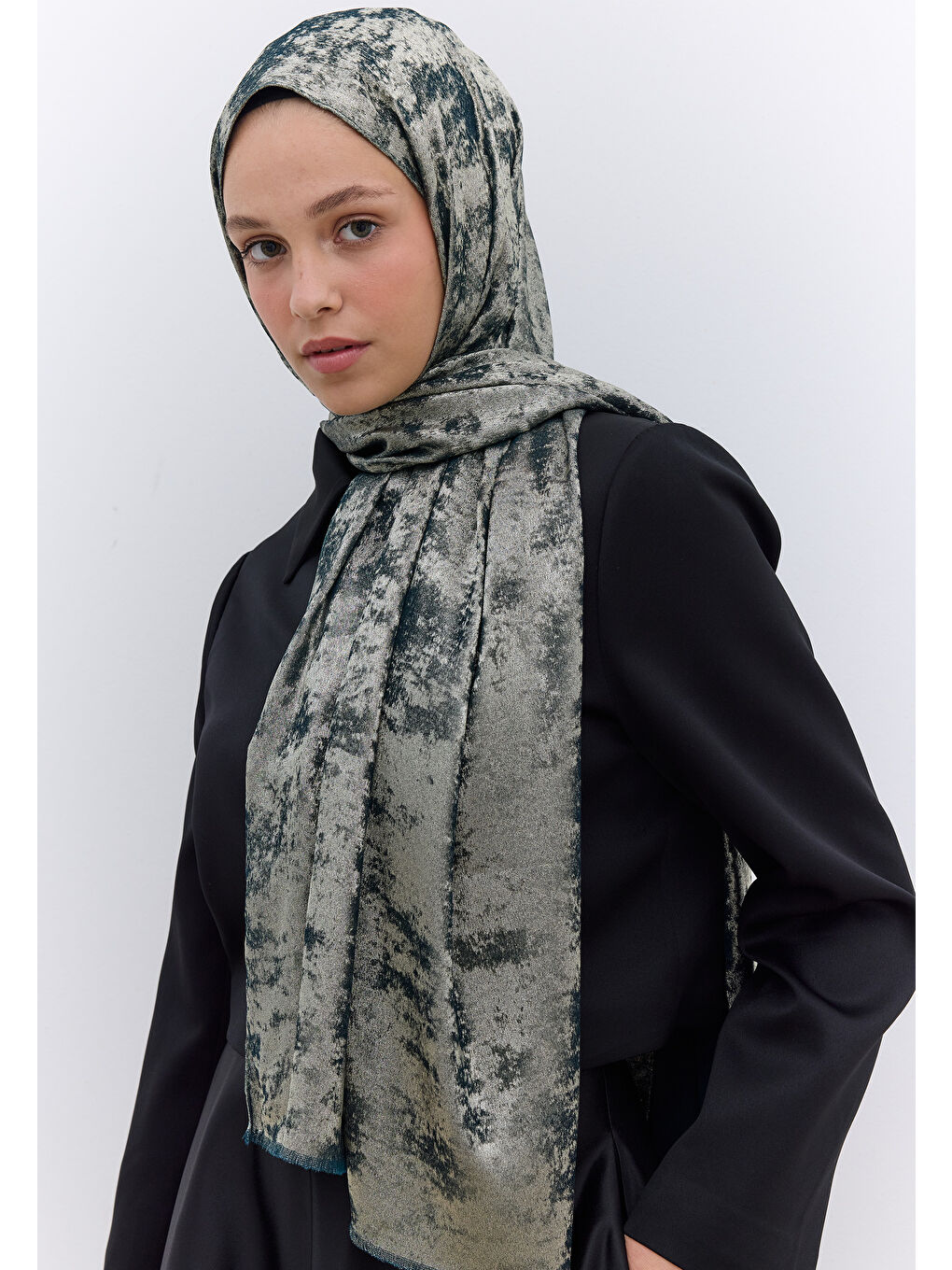 Bej Luxury Shine Şal Zümrüt-2