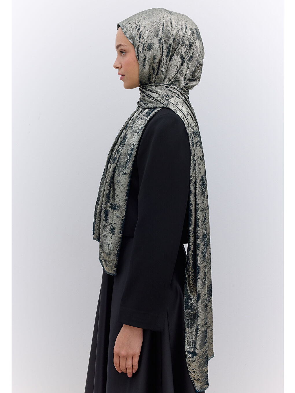 Bej Luxury Shine Şal Zümrüt-4