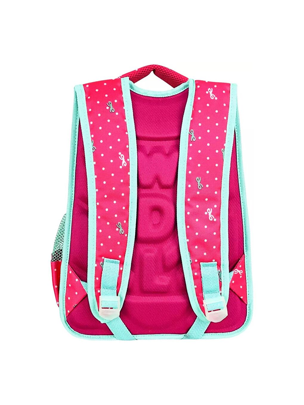 3 Bölmeli İlkokul Çantası ve Beslenme Çantası Benekli Pembe 24005-4