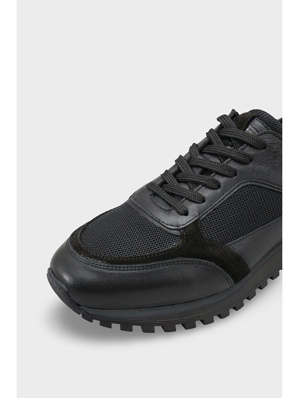 Siyah Erny Hakiki Deri Erkek Günlük Spor Ayakkabı Sneaker-2