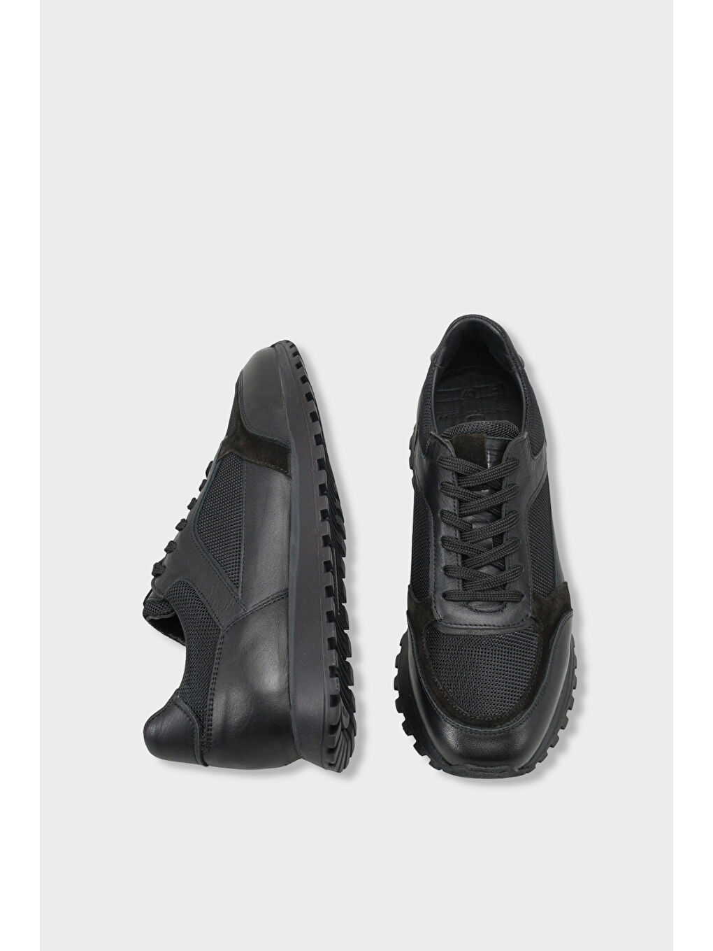 Siyah Erny Hakiki Deri Erkek Günlük Spor Ayakkabı Sneaker-4