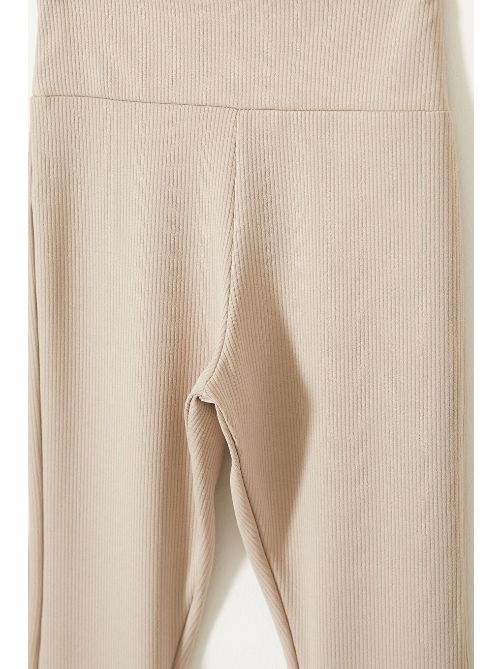 Fitilli İspanyol Paça 2li Kız Çocuk Tayt Siyah-Krem 18125-1