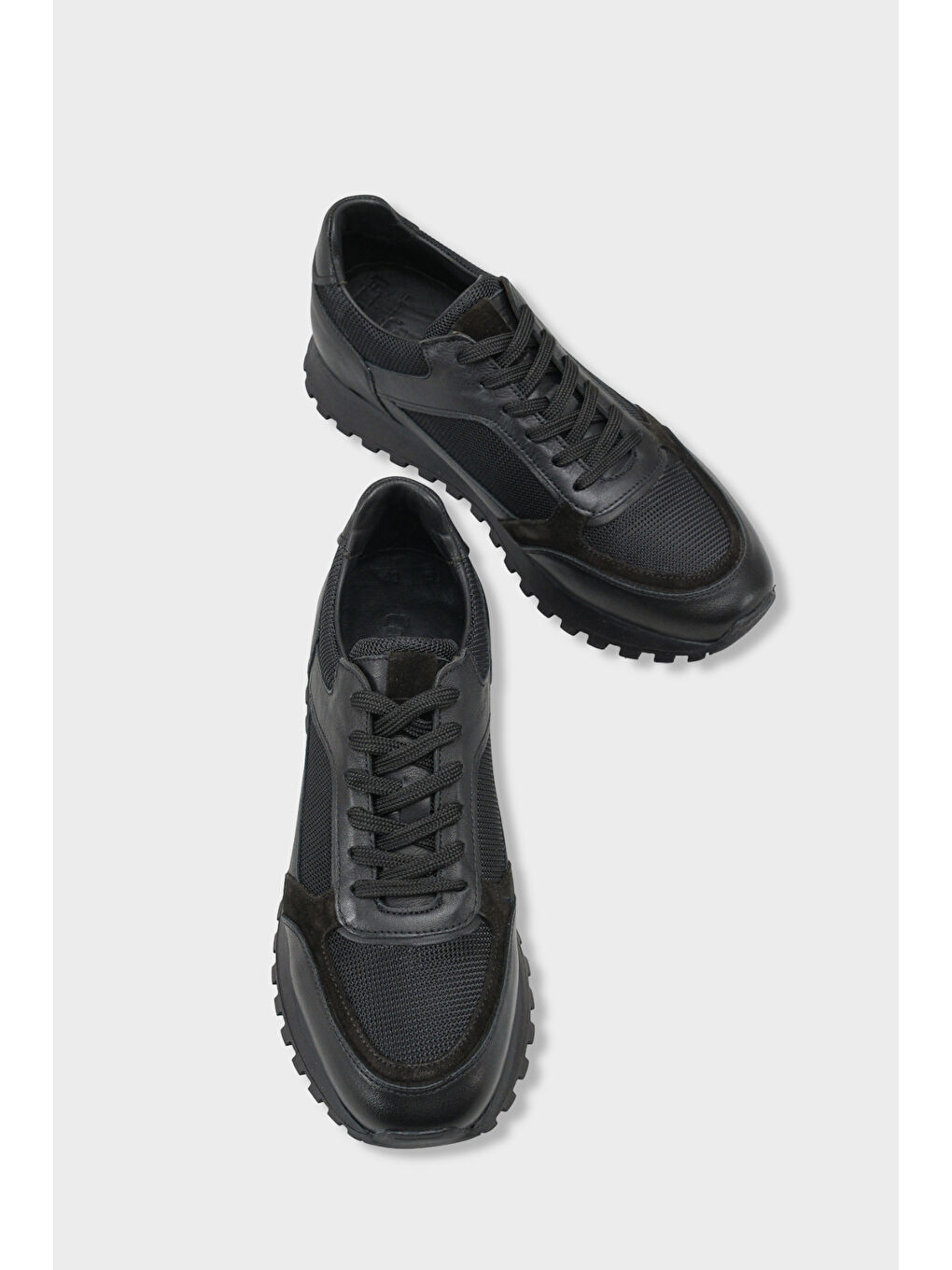 Siyah Erny Hakiki Deri Erkek Günlük Spor Ayakkabı Sneaker-5