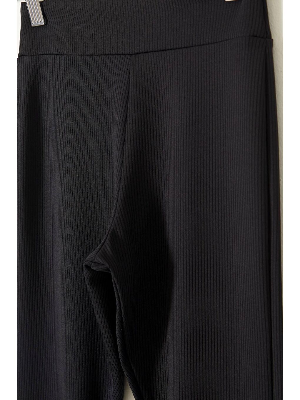 Fitilli İspanyol Paça 2li Kız Çocuk Tayt Siyah-Krem 18125-3