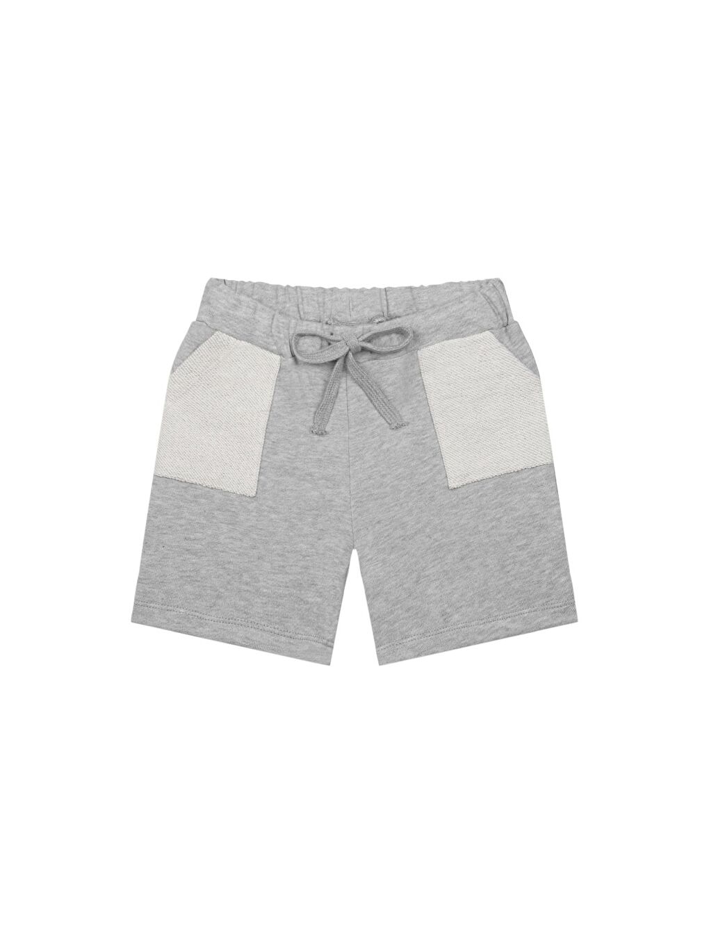 Gri Kontrast Detaylı Şort