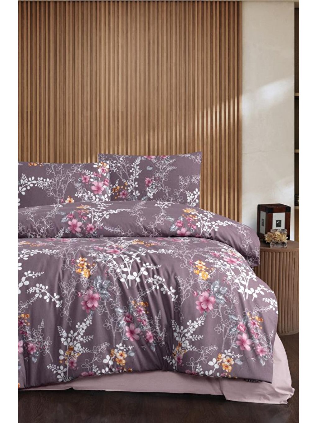 Pembe Atra 6 Parça Comforter Çeyiz Seti Gül Kurusu