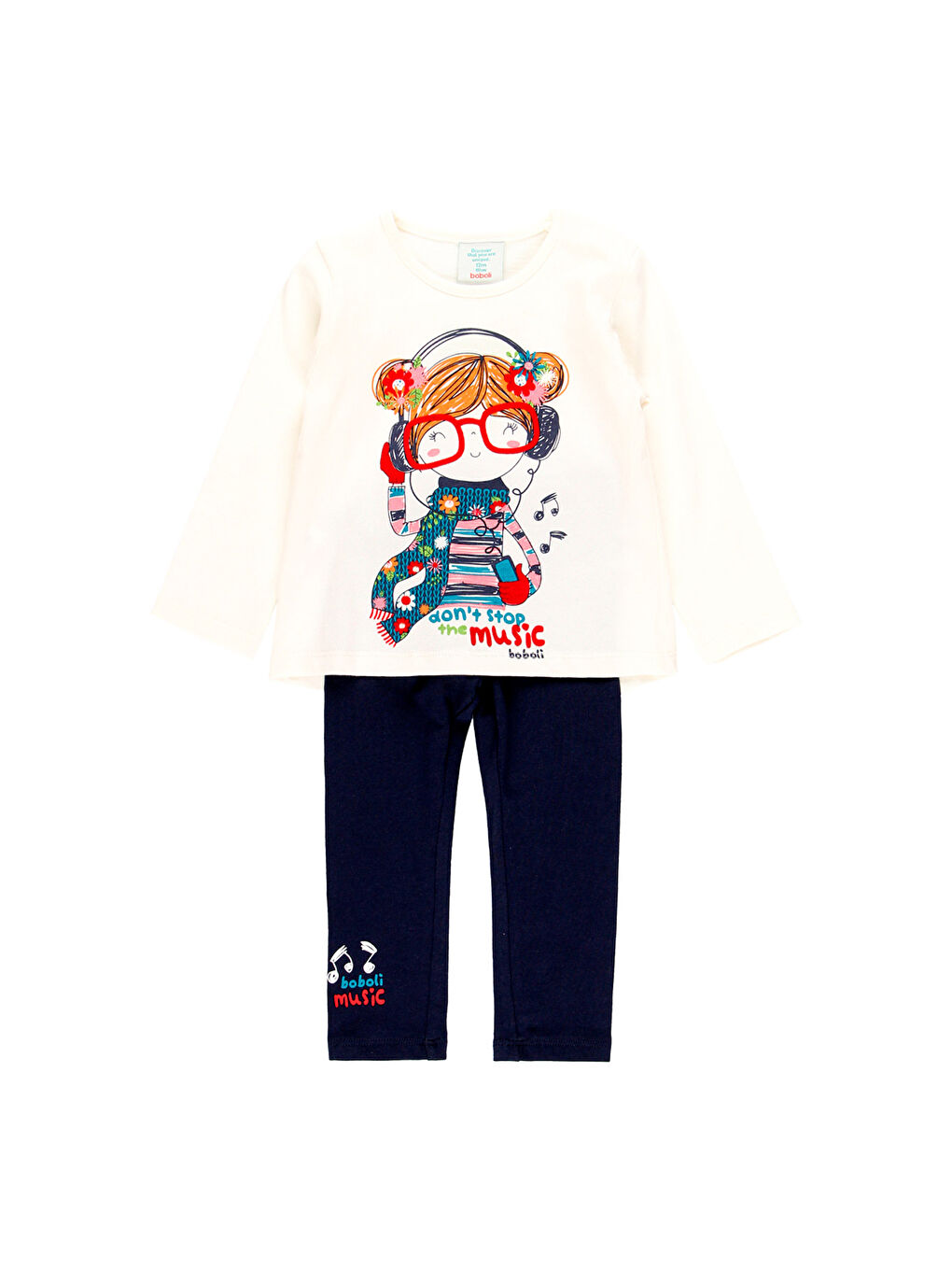 Boboli Kız Çocuk Sweatshirt Pantolon Set Beyaz