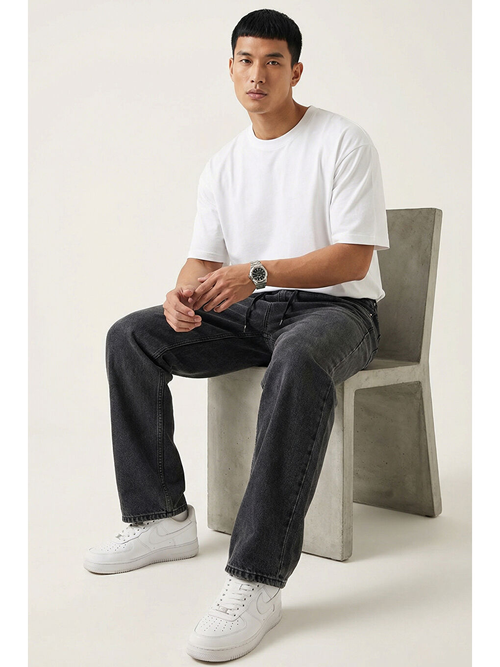 Erkek Rahat Kesim Baggy Jean Pantolon 30075 - Antrasit-3