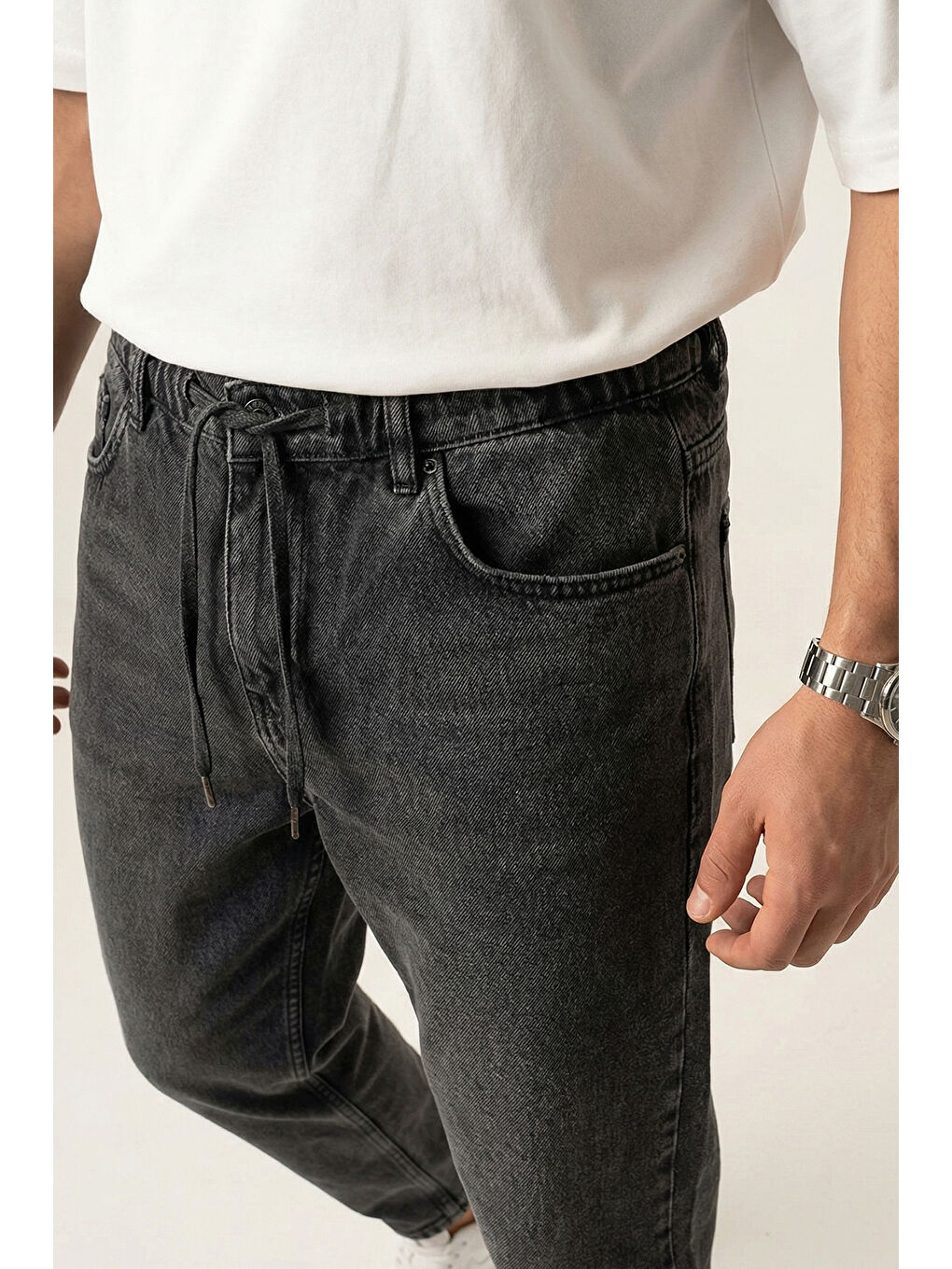 Erkek Rahat Kesim Baggy Jean Pantolon 30075 - Antrasit-4