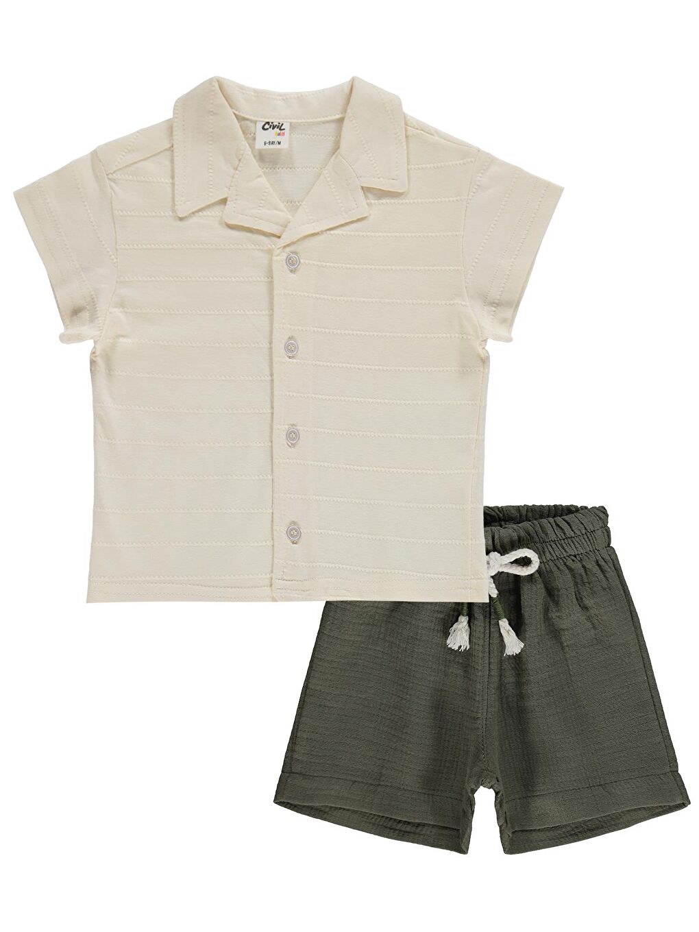 Lila Baby Jakarlı 6-18 Ay Takım - Ekru-2