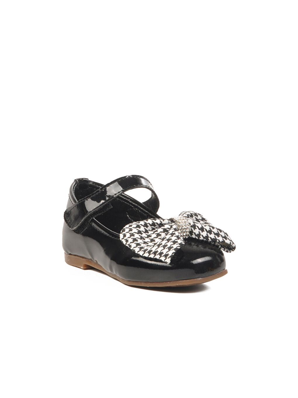 Siyah Rugan Kurdeleli Hafif Kız Çocuk Babet 180 B-2