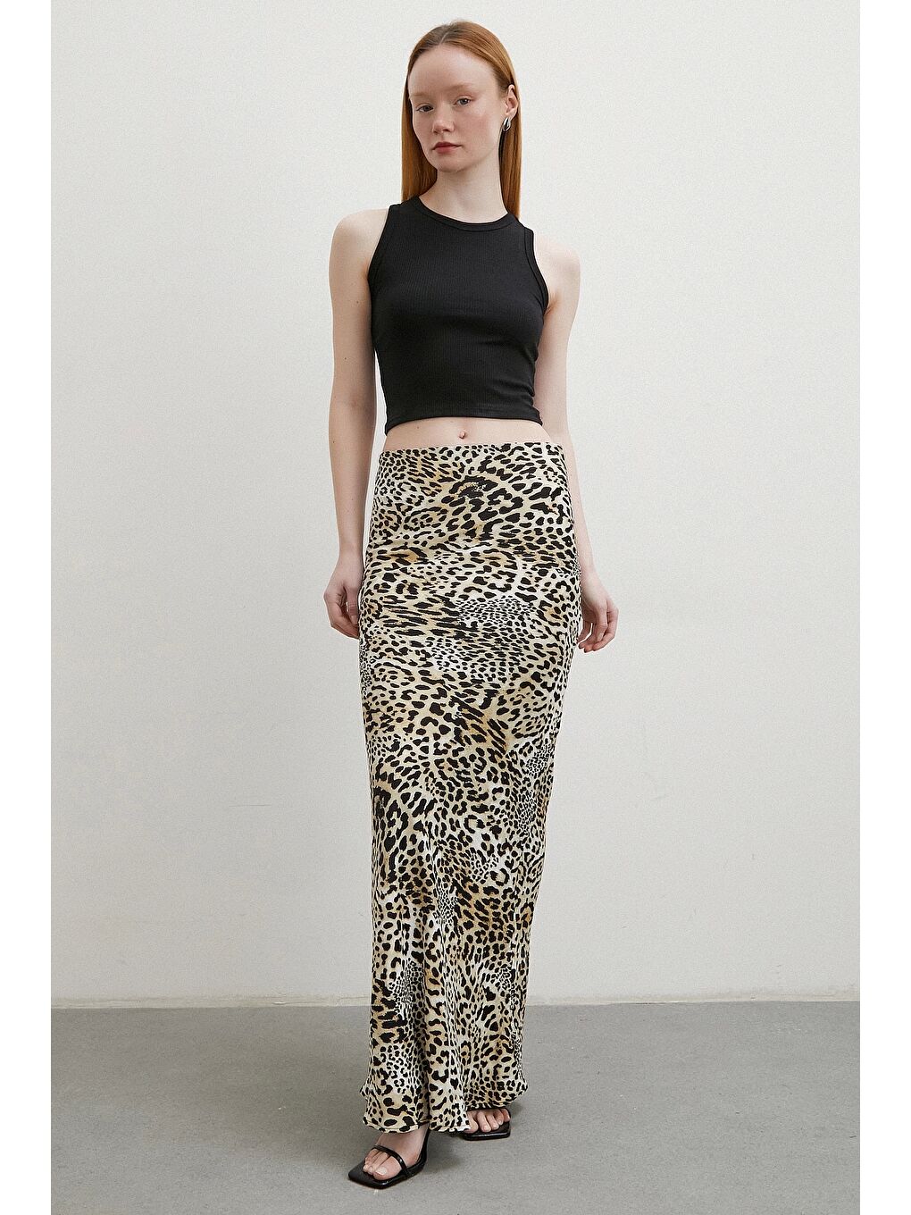Leopar Desenli Verev Etek Ekru-1