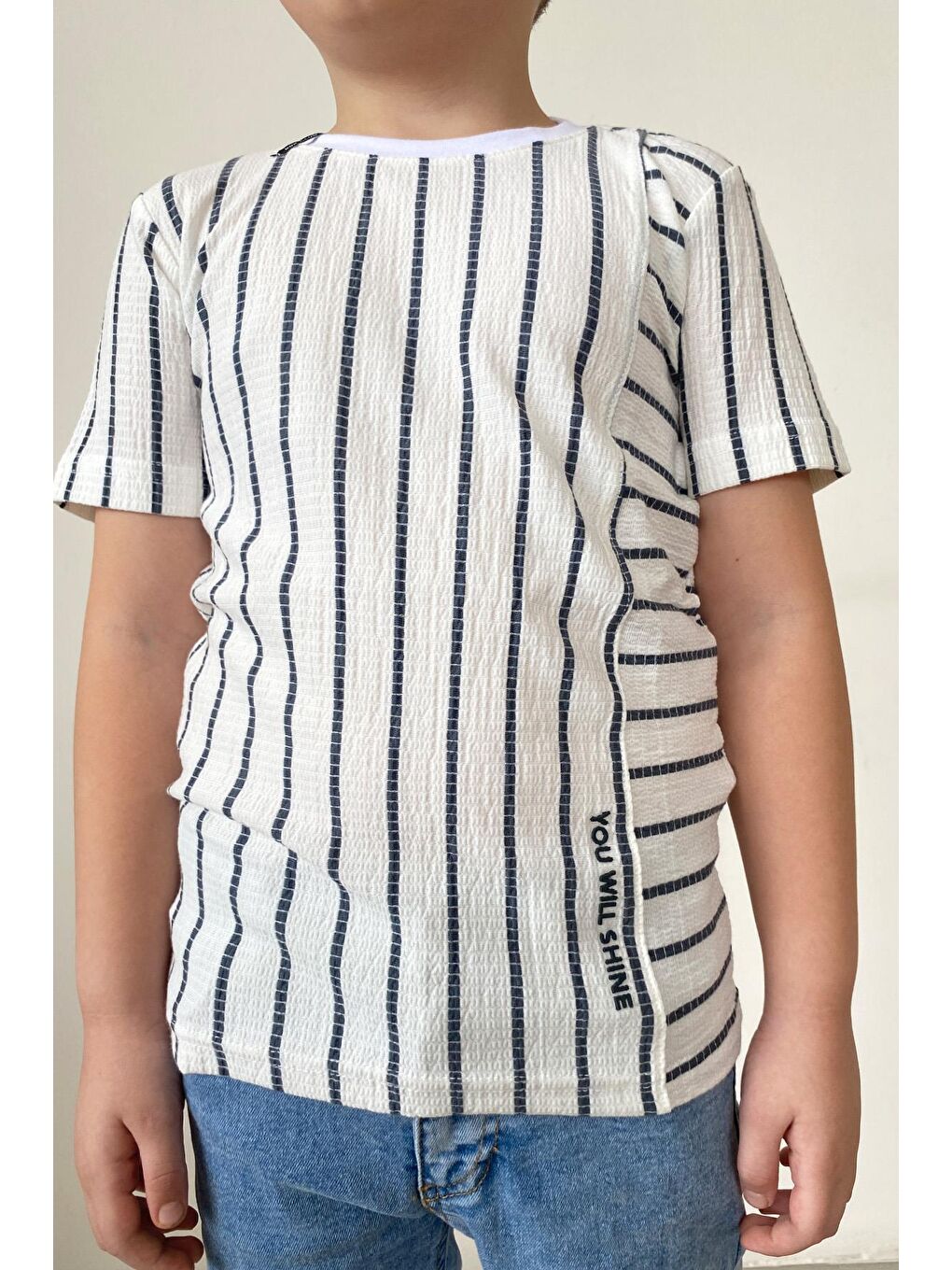 Gri Erkek Çocuk Pamuklu Tshirt TS.yz66