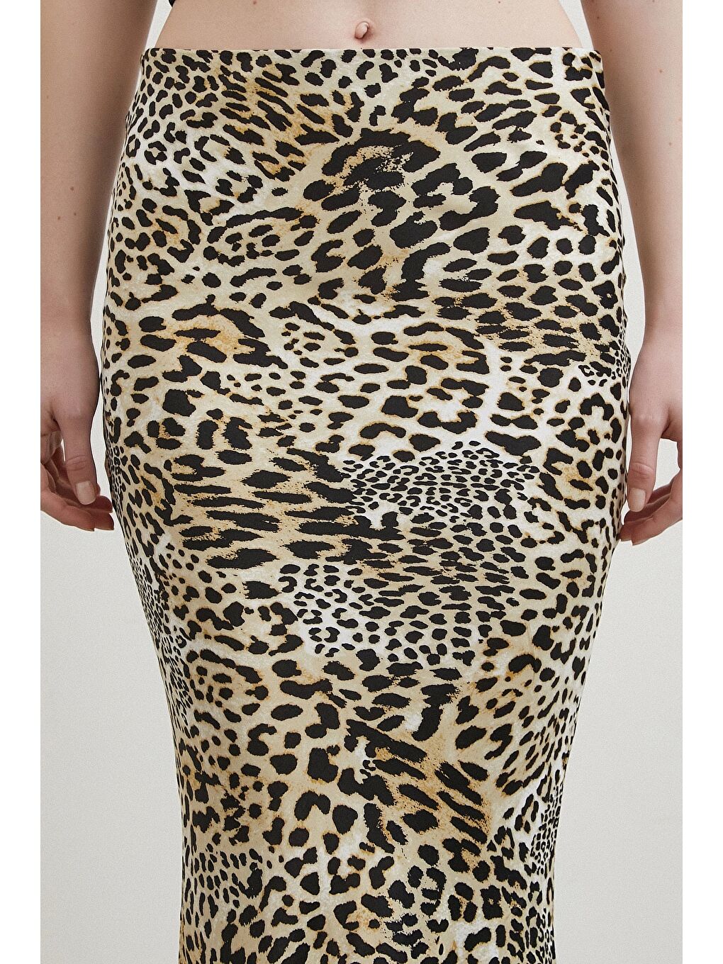 Leopar Desenli Verev Etek Ekru-4