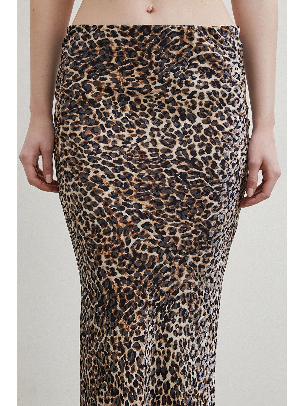 Leopar Desenli Verev Etek Bej-4