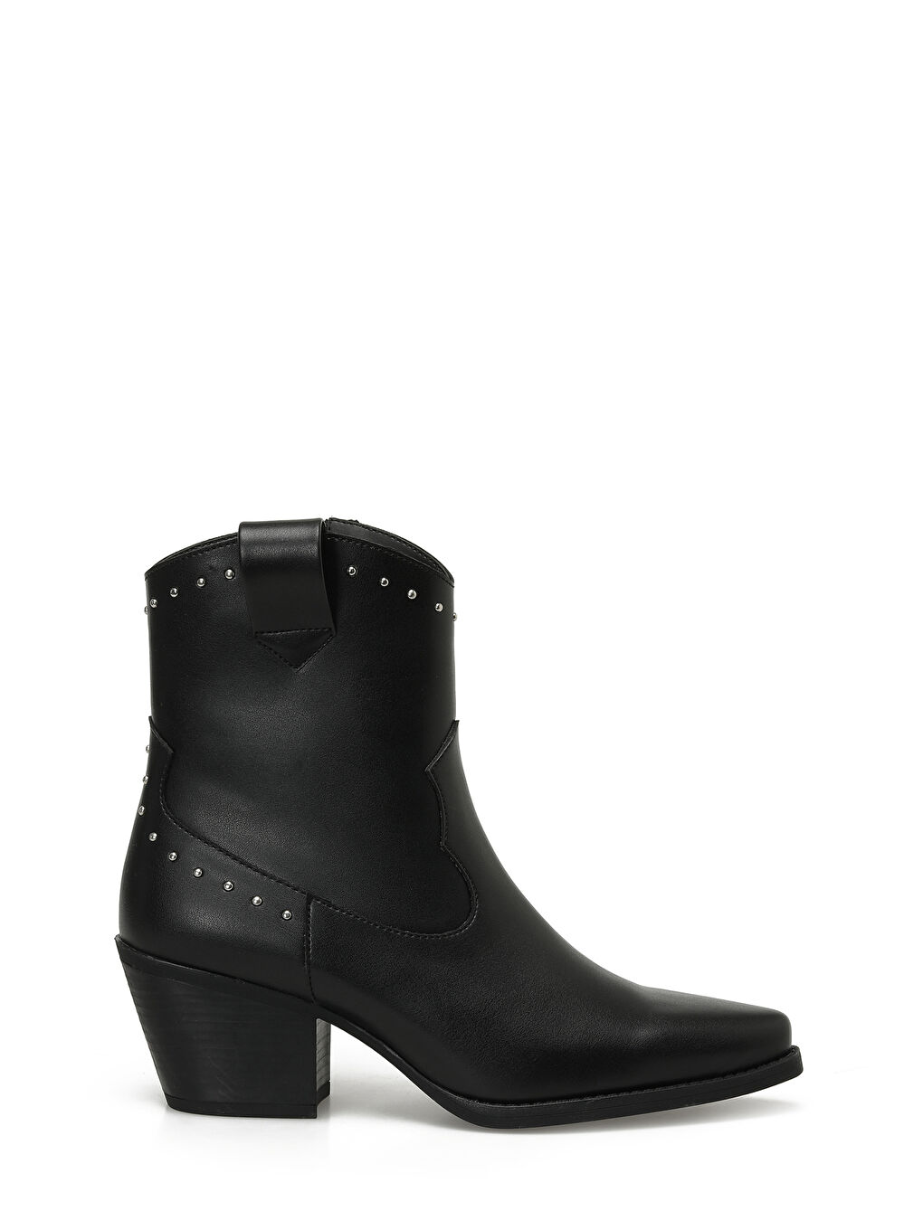 DW23019 3PR Siyah Kadın Kovboy Bot