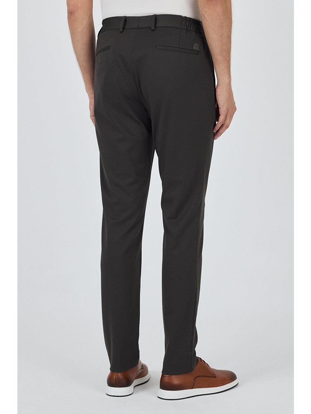 Koyu Antrasit Esnek Yandan Cepli Casual Slim Fit Jogger Pantolon 1003250157-4