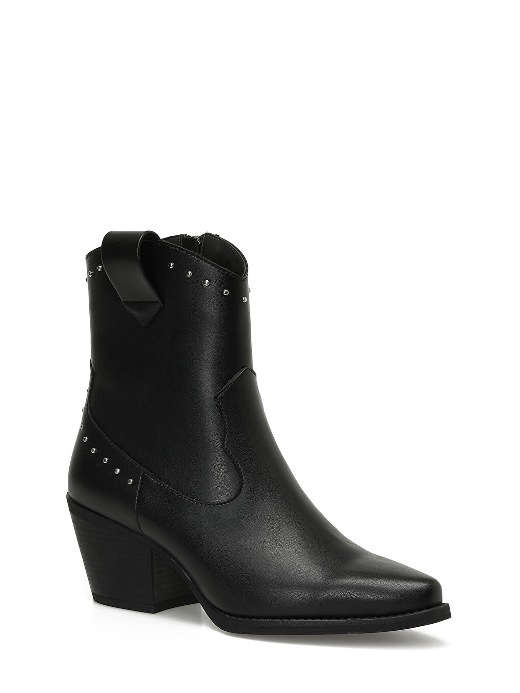 DW23019 3PR Siyah Kadın Kovboy Bot-1