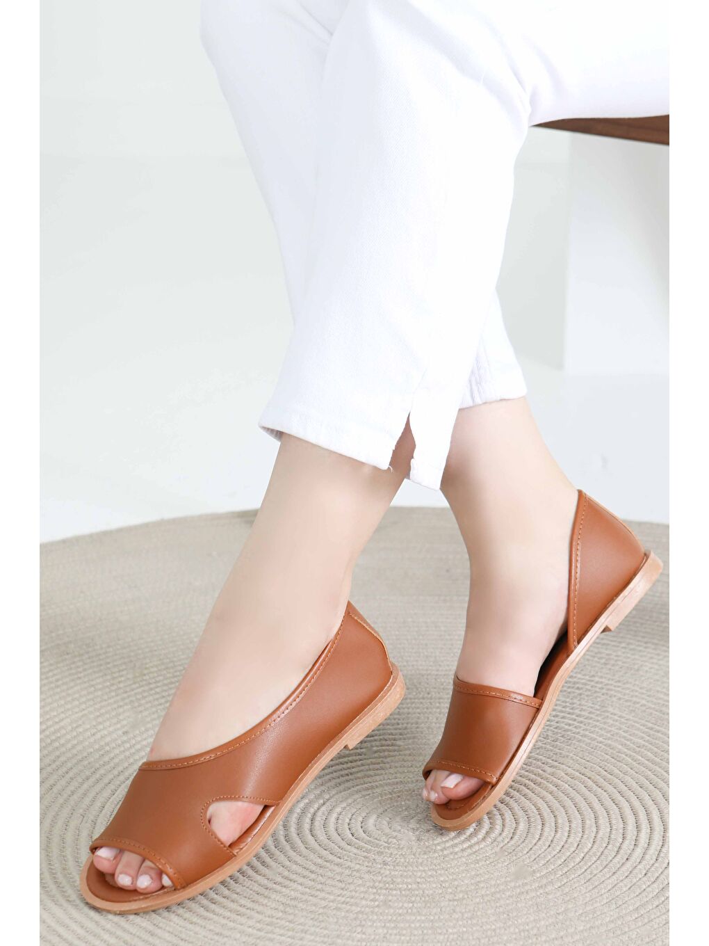 Kahverengi Kadın Taba Sandalet - 27420
