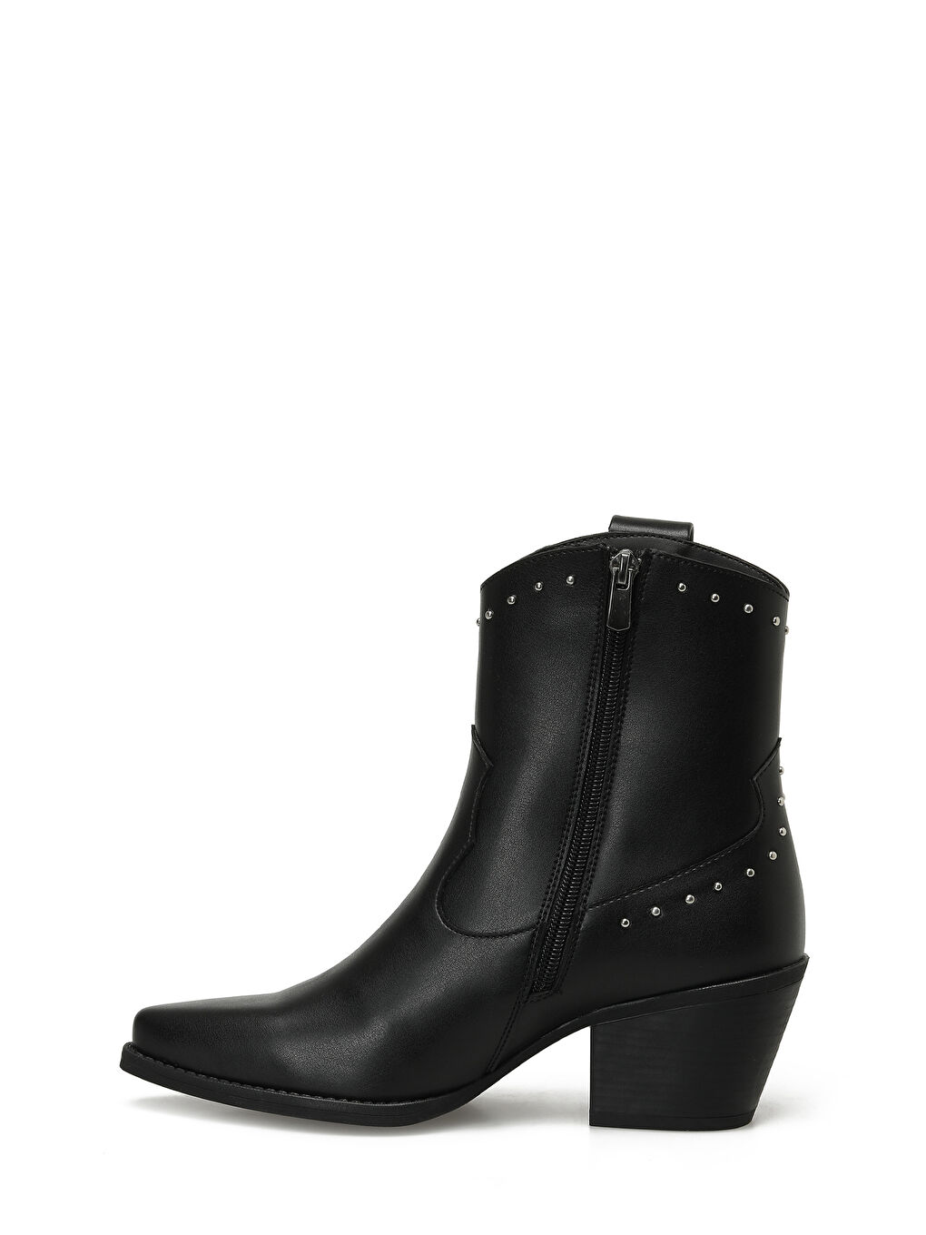 DW23019 3PR Siyah Kadın Kovboy Bot-2